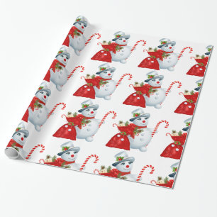 Papel De Regalo Navidades inteligentes Snowman