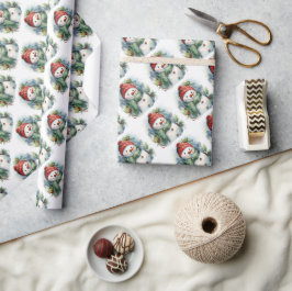 Papel De Regalo Navidades inteligentes Snowman