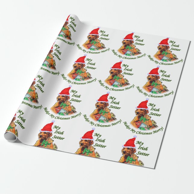 Papel De Regalo Navidades irlandeses (Desenrollado)