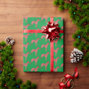 Papel De Regalo Navidades italianos con marioneta Perro Silhouette
