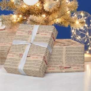 Papel De Regalo Navidades, Jingle Bells, Vintage Sheet Music,