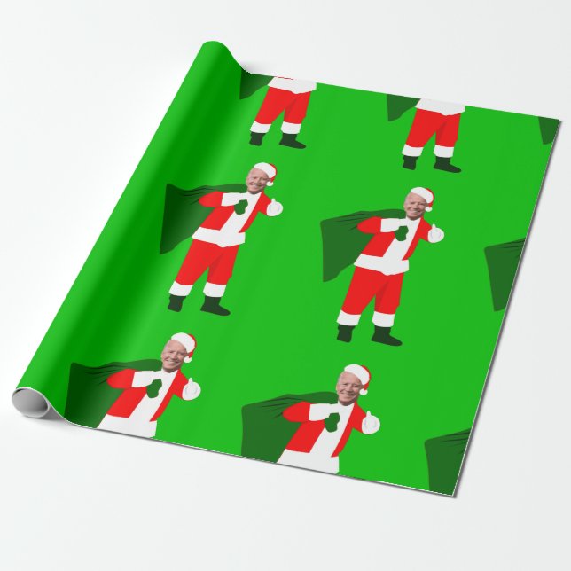 Papel De Regalo navidades joe biden santa (Desenrollado)