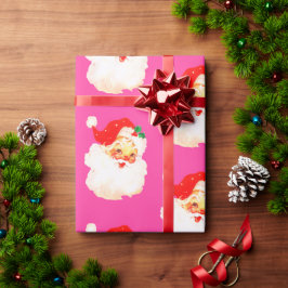 Papel De Regalo Navidades Jolly Santa Merry Pink Fun