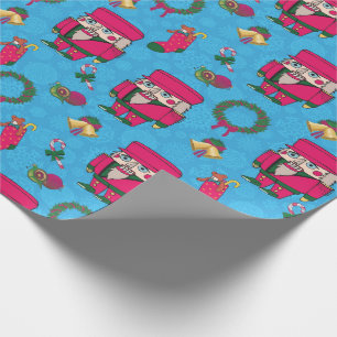 Papel De Regalo Navidades Juguete de Nutcracker, Patrón de copos d