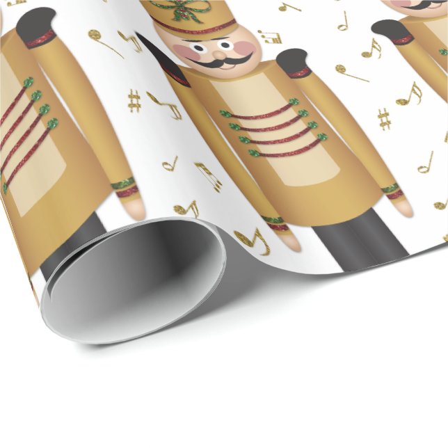 Papel De Regalo Navidades Juguete Soldado Nutcracker Xmas (Esquina del rollo)