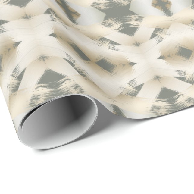 Papel De Regalo Navidades Kaleidoscope Cepillo de oro (Esquina del rollo)