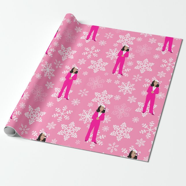 Papel De Regalo navidades kamala harris santa rosa (Desenrollado)
