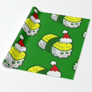 Papel De Regalo navidades kawaii tamago sushi santa