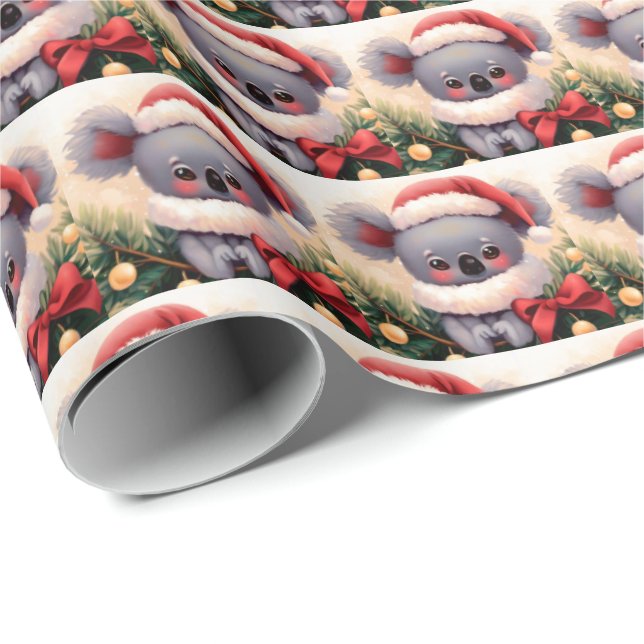Papel De Regalo Navidades Koala 4 (Esquina del rollo)