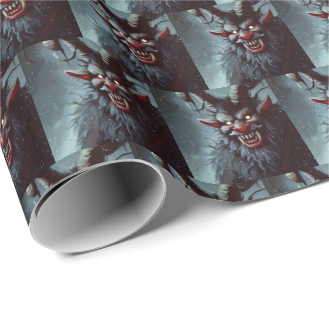 Papel De Regalo Navidades Krampus 2 (Esquina del rollo)