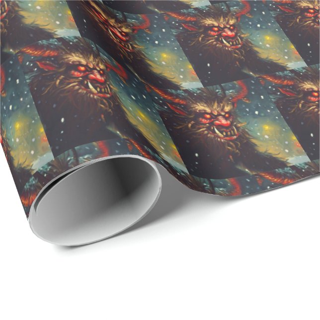Papel De Regalo Navidades Krampus 4 (Esquina del rollo)