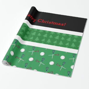 Papel De Regalo Navidades lacrosse verdes