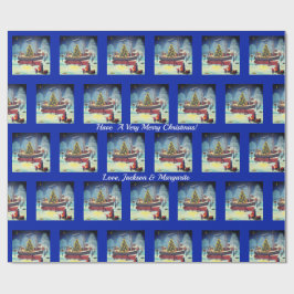 Papel De Regalo Navidades lanzan con luces y nieve