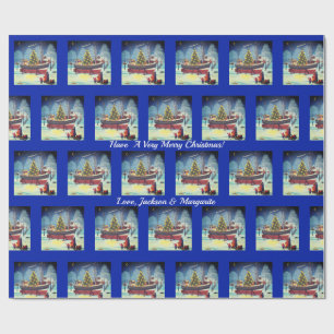 Papel De Regalo Navidades lanzan con luces y nieve