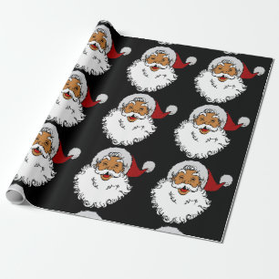 Papel De Regalo navidades latinos biraciales de santa claus