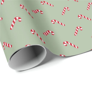 Papel De Regalo Navidades laurel rojo verde lindo patrón de carame