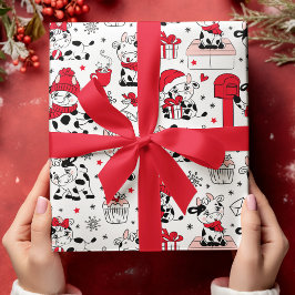 Papel De Regalo Navidades lindos vacas vacacionales regalos de pat