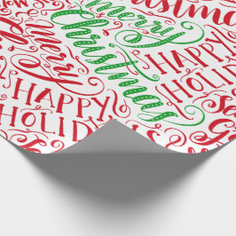 Papel De Regalo Navidades llaman caligrafía Mandala roja