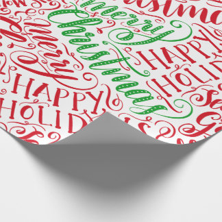 Papel De Regalo Navidades llaman caligrafía Mandala roja