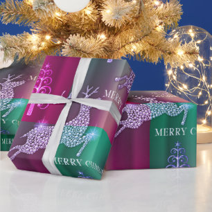 Papel De Regalo Navidades lujosos de renos resplandecientes