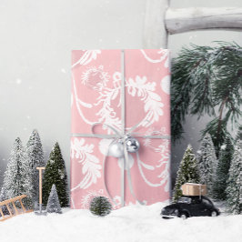 Papel De Regalo Navidades Lux Elegantes baubles en rosa