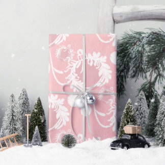 Papel De Regalo Navidades Lux Elegantes baubles en rosa