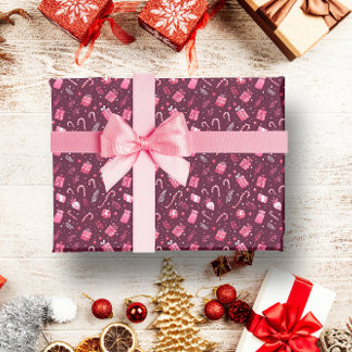 PAPEL DE REGALO NAVIDADES MAROON FESTIVAN DECORACIÓN DE CANDIDATAS