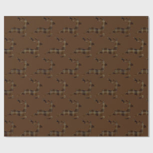 Papel De Regalo Navidades marrones plagan reno