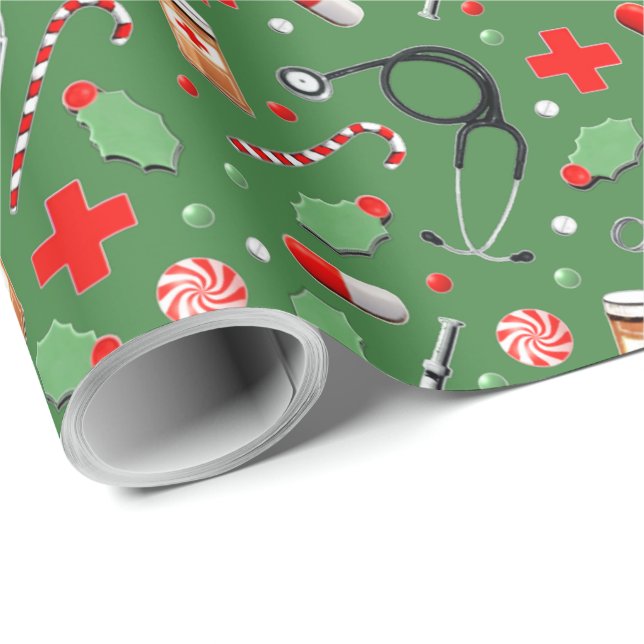 Papel De Regalo Navidades médicos (Esquina del rollo)