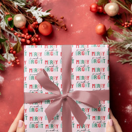 Papel De Regalo Navidades merry y brillantes