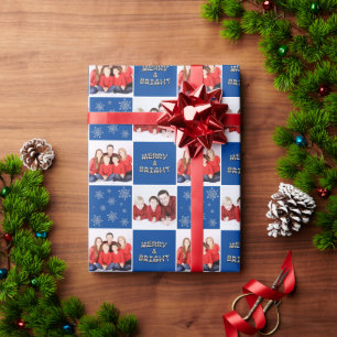 Papel De Regalo Navidades merry y brillantes foto de copo de nieve