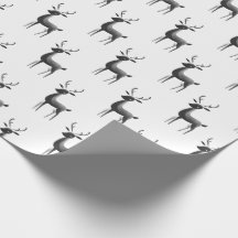 Navidades minimalistas de renos negros y blancos
