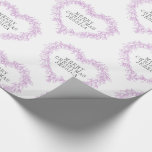 Papel De Regalo Navidades mistletodibujo corazón morado blanco<br><div class="desc">Navidades de invierno de línea botánica Mistletoe regalo papel de envoltura en color morado y blanco. Hay otros colores y elementos coincidentes disponibles. Personaliza con tu propio saludo festivo y el nombre de los receptores, actualmente dice Feliz Navidad Jessica. © Dibujo y diseño original de la línea mistletoe de Sarah...</div>