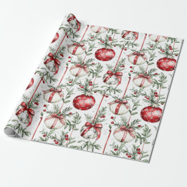 Papel De Regalo Navidades Mistletoe Bauble Greenery