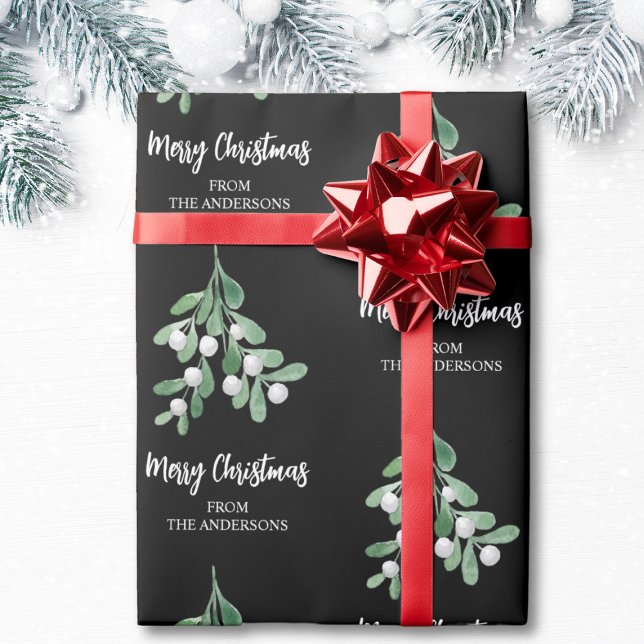 Papel De Regalo Navidades Mistletoe Personalizados (Subido por el creador)