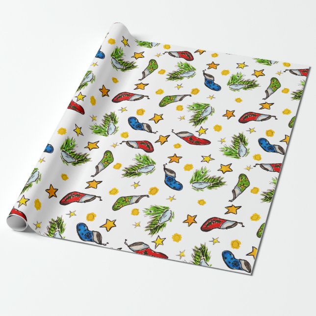 Papel De Regalo Navidades modelo adorno (Desenrollado)