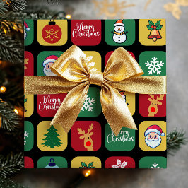 Papel De Regalo Navidades modernos adornos de árbol Santa Ornament