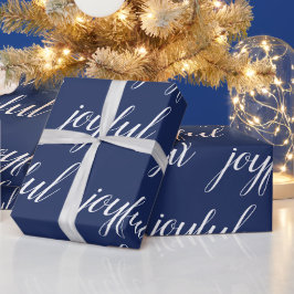 Papel De Regalo Navidades modernos de azul alegre