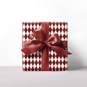 Papel De Regalo Navidades modernos de estilo argla rojo y blanco