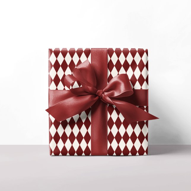 Papel De Regalo Navidades modernos de estilo argla rojo y blanco (Subido por el creador)