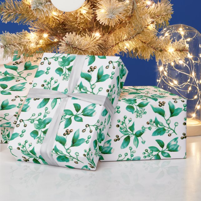 Papel De Regalo Navidades modernos de invierno de Winter Berries (Vacaciones)