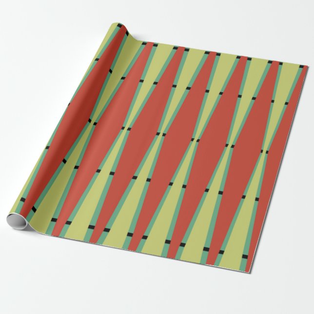 Papel De Regalo Navidades modernos de mediados del siglo XX (Desenrollado)