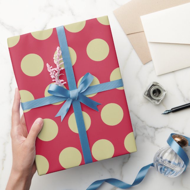 Papel De Regalo Navidades modernos de pimentón de chile y de polka (Regalar)