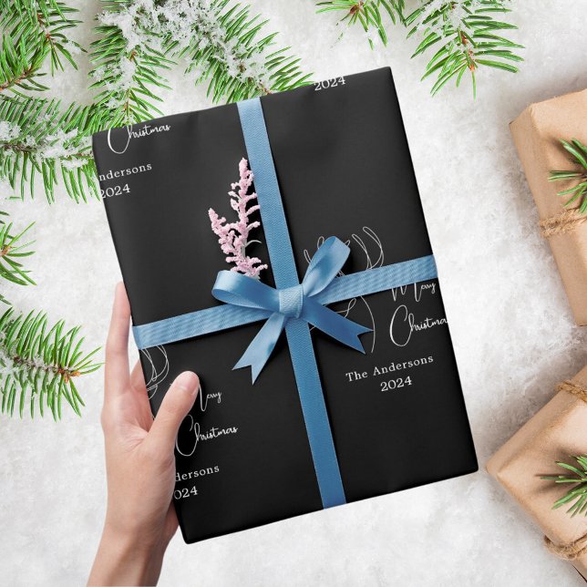 Papel De Regalo Navidades modernos de renos abstractos de blanco n (Subido por el creador)