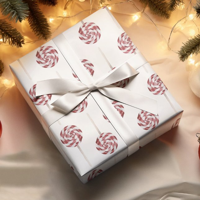 Papel De Regalo Navidades Modernos Del Llupop Rojo Y Blanco (Subido por el creador)