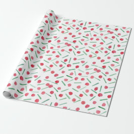 Papel De Regalo Navidades Modernos Moda De Boho Rojo Y Verde