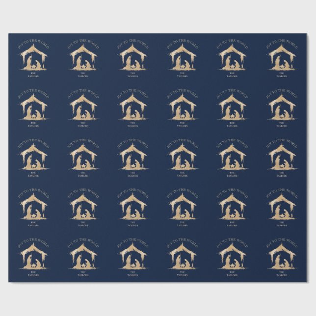 Papel De Regalo Navidades modernos Natividad religiosa María y Jos (Superficie plana)