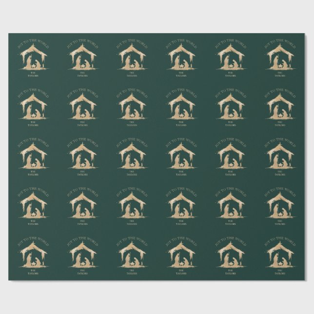 Papel De Regalo Navidades modernos Natividad religiosa María y Jos (Superficie plana)