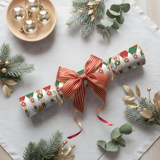 Papel De Regalo Navidades modernos Nutcracker Argyle Diamond Patte (Modern Christmas Nutcracker Argyle Diamond Pattern Wrapping Paper)