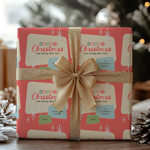 Papel De Regalo Navidades modernos retro de mediados de siglo
